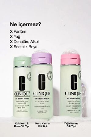 Clinique All About Clean Facial Soap Mild 400 ml Yüz Temizleme Jeli