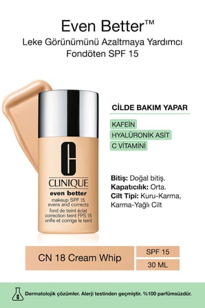 Even Better™ Doğal Bitişli Fondöten Spf 15 - Renk: Cn 18 Cream Whip 30ml | C Vitamini