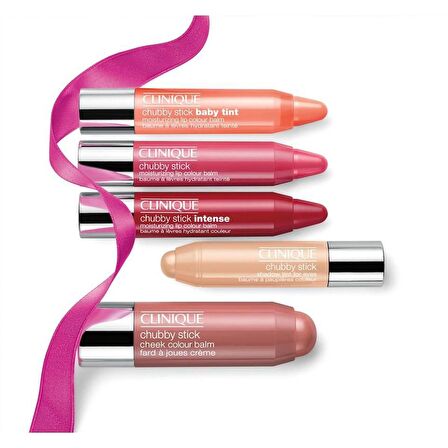 Clinique Chubby Stick Nemlendirici Renklendirici Parlatıcı Chunky Cherry-Strawberry-Roomiest Rose