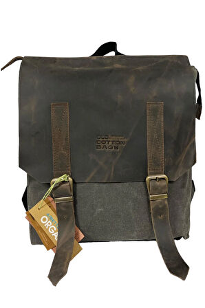 Vintage Kanvas Su Geçirmez Design Unisex Laptop Bölmeli Gezi Okul Seyahat Kamp Sırt Çantası 29x35cm