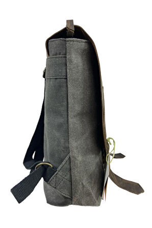 Vintage Kanvas Su Geçirmez Design Unisex Laptop Bölmeli Gezi Okul Seyahat Kamp Sırt Çantası 29x35cm