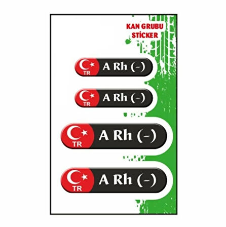 Wolf Kan Grubu A Rh(-) Siyah Dörtlü Damla Etiket