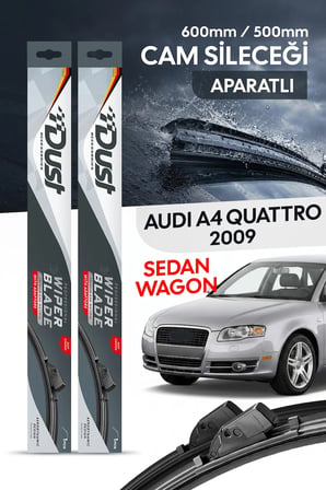 Audi A4 Quattro(Sedan,Wagon) 2009-2009 Uyumlu Silecek Takımı 600MM/500MM S13