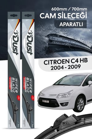 Citroen C4 hatchback 2004-2009 Uyumlu Silecek Takımı 600MM/700MM S7
