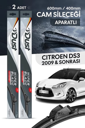 Citroen DS3 2009-Sonrası Uyumlu Silecek Takımı 600MM/400MM S9