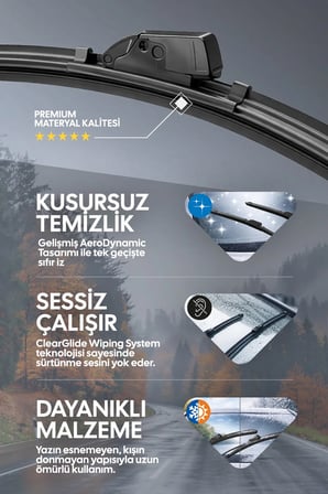 Fiat Linea 2007-2016 Uyumlu Silecek Takımı 650MM/380MM S7