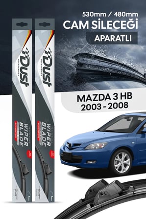 Mazda 3 sedan 2003-2008 Uyumlu Silecek Takımı 530MM/480MM S16