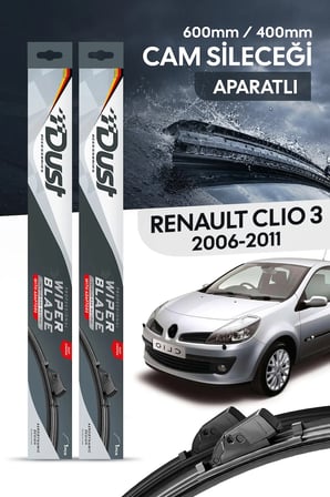 Renault Clio 3 2006-2011 Uyumlu Silecek Takımı 600MM/400MM S9