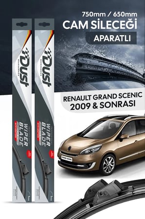 Renault Scenic Grand Scenic 2009-Sonrası Uyumlu Silecek Takımı 750MM/650MM S9