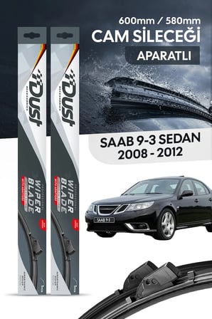 Saab 9-3 sedan 2008-2012 Uyumlu Silecek Takımı 600MM/580MM S7