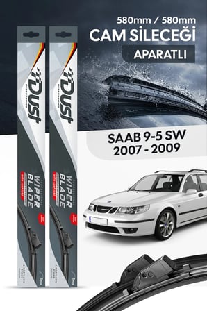 Saab 9-5 SW 2007-2009 Uyumlu Silecek Takımı 580MM/580MM S9