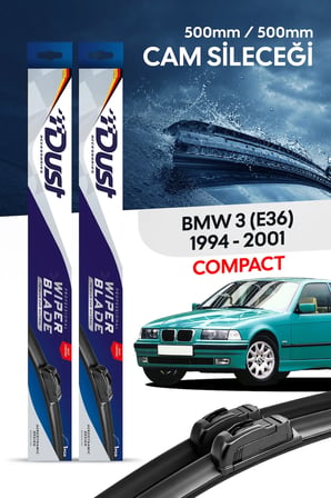 BMW 3 serisi (E36) compact Silecek Takımı 1994-2001 Uyumlu 500MM/500MM