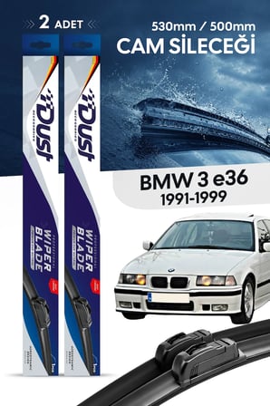 BMW 3 serisi (E36) convertible Silecek Takımı 1993-1999 Uyumlu 530MM/500MM