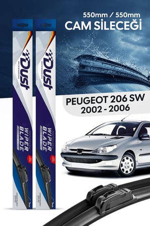 Peugeot 206 sw Silecek Takımı 2002-2006 Uyumlu 550MM/550MM