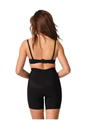 Toparlayıcı Lazer Kesim Boxer Korse Siyah 2816s