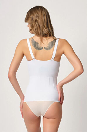 Kadın Agraflı Destekli Mideli Lazer Kadın Yelek Korse