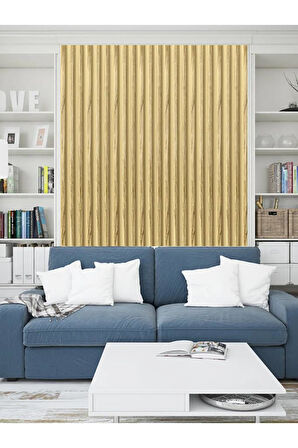 16x145cm 1 Adet ATC GOLD Prefabrik Ofis Konut Dekoratif Pvc Kaplama Lambiri Duvar Paneli