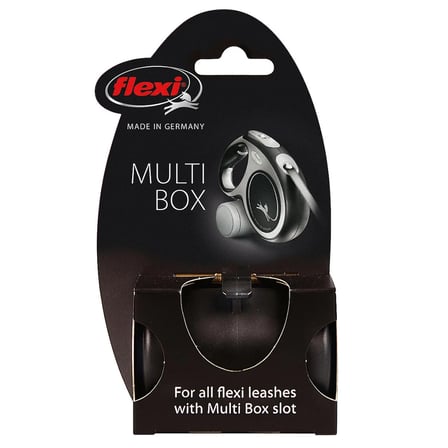 Flexi multi box çok amaçlı saklama aparatı köpek atık poşeti ve ödül maması box takıp çıkarılan siyah