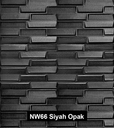 NW66 Siyah Opak Arkası Yapışkanlı Esnek Silinebilir Duvar Paneli Duvar Kağıdı