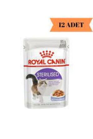 Royal Canin Roya  Sterilised Kısır Kedi Yaş Mama 12 Adet X 85 gr Jelly Pouch Jel