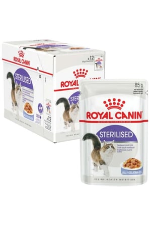 Royal Canin Roya  Sterilised Kısır Kedi Yaş Mama 12 Adet X 85 gr Jelly Pouch Jel