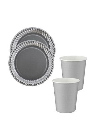 Gümüş Tabak-bardak Set