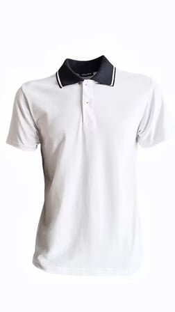 Polo Yaka Tshirt -Beyaz/Lacivert