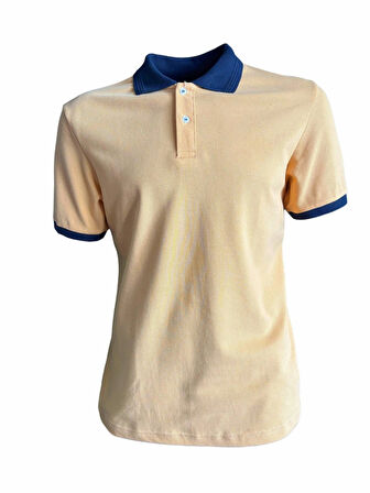 Polo Yaka Tshirt - Sarı/Lacivert