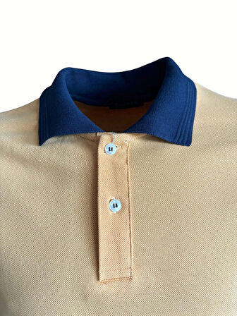 Polo Yaka Tshirt - Sarı/Lacivert