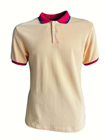 Polo Yaka Tshirt - Sarı/Kırmızı