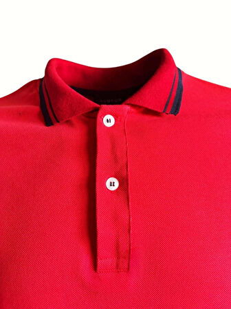 Polo Yaka Tshirt - Kırmızı