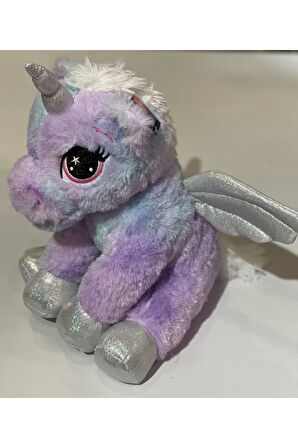 Unicorn Lila Renkli Simli Parlak Peluş Uyku Arkadaşı Çocuk Oyuncak 40 Cm