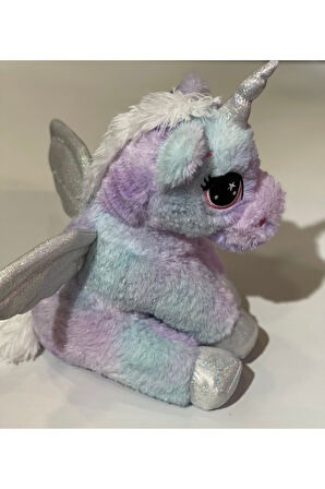 Unicorn Lila Renkli Simli Parlak Peluş Uyku Arkadaşı Çocuk Oyuncak 40 Cm