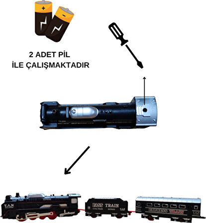 Oyuncak Tren Seti 23 Parça Tren ve Demiryolu Seti