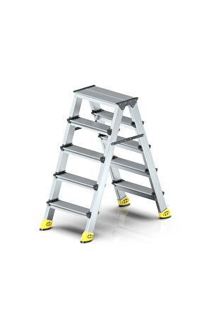 Yakut Serisi – 5+5 Alüminyum Çift Çıkışlı Merdiven | Ev Bahçe Ofis & Depo Kullanımı İçin