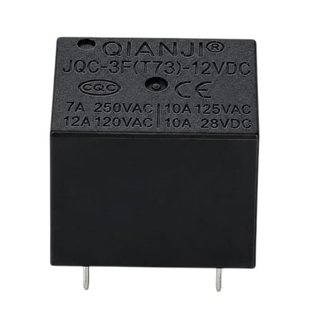 12 Volt 10 Amper DC Tek Kontak 5 Pinli Küp Röle JQC-3F(T73)