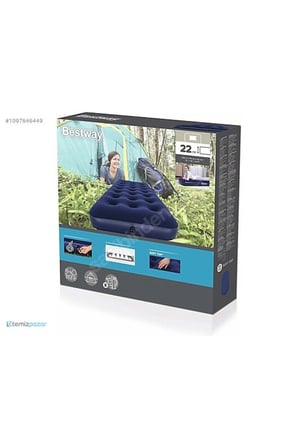 Tek Kişilik Şişme Kamp Yatak Bestway Pavillo 67000  (185 x 76 x 22)  Cm Pompa Hediyeli