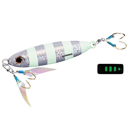 Shimano Stinger Butterfly Flat Light Jig 30gr 58mm 001 Zebra Glow