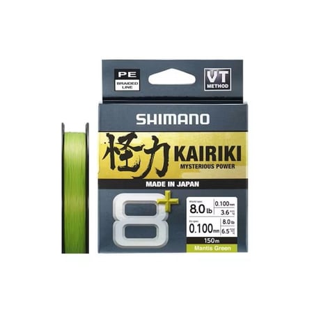 Shimano Örgü Misina Kairiki 8+ 150m 0.10mm 6.5kg M. Green