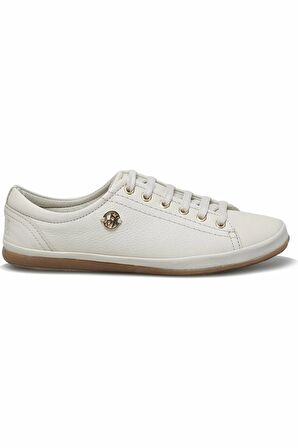 U.S. Polo Assn. JOJO Hakiki Deri Kadın Sneaker Yürüyüş Günlük Ayakkabı Bej