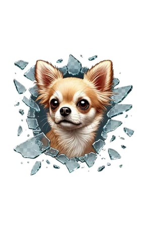 3 Adet Köpek Tasarımlı Araç Stickerı – Kırık Cam Efekti 10X10 CM Arka Cam Bagaj Kapak Dekor, Sevimli Oto Sticker Decal