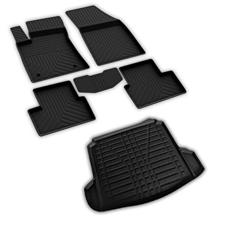 Renault Megane 4 Sedan Ferrous 4D Paspas  ve Çift Kulaklı 3D Bagaj Havuzu 2016 ve Üstü