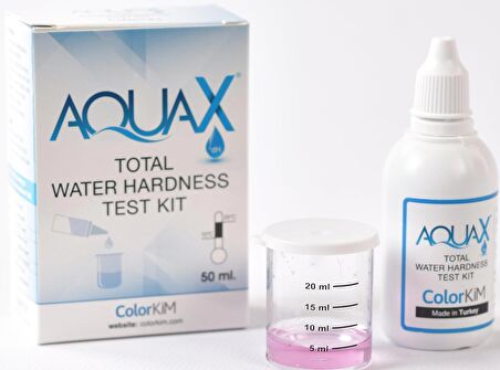 COLORKİM Yerli, 50 Ml Aquax - Toplam Su Sertliği, Sertlik Test Kiti.