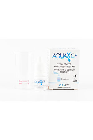 Aqua Yerli 5 ml Aquax®gf- Toplam Su Sertliği Test Kiti - Su Kalitenizi Kolay, Hızlı ve Doğru Ölçün.Colorkim.