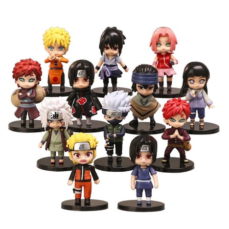Naruto Anime 12 adet Shippuden Hinata Sasuke Itachi Kakashi Gaara Jiraiya Sakura Figür set