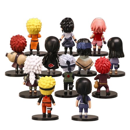 Naruto Anime 12 adet Shippuden Hinata Sasuke Itachi Kakashi Gaara Jiraiya Sakura Figür set