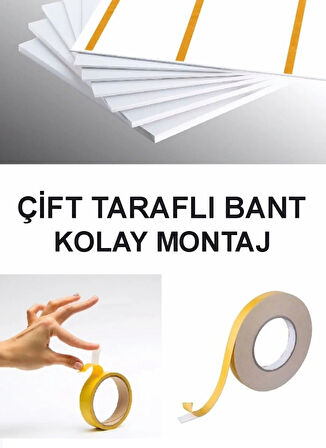 Depo Kapı İsimliği Yönlendirme Levhası 10x23 Cm Ebat 5 mm Dekota Levha (Çift Taraflı Bantlı)