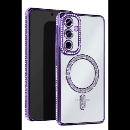 Samsung Galaxy A17 5G Joke Simli Magneticsafe Kılıf - Derin Mor