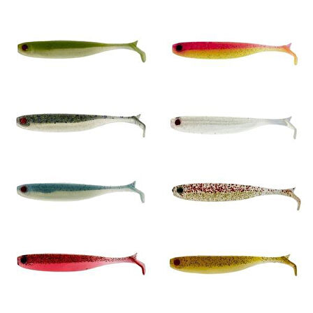 Mustad Mezashi Z-Tail Minnow 90 mm 5.7 gr Silikon Yem Shirasu Red Eye