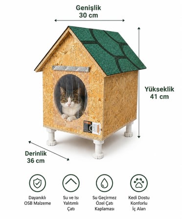 Kedi yuvası kedi evi kedi duvarına kedimamalı